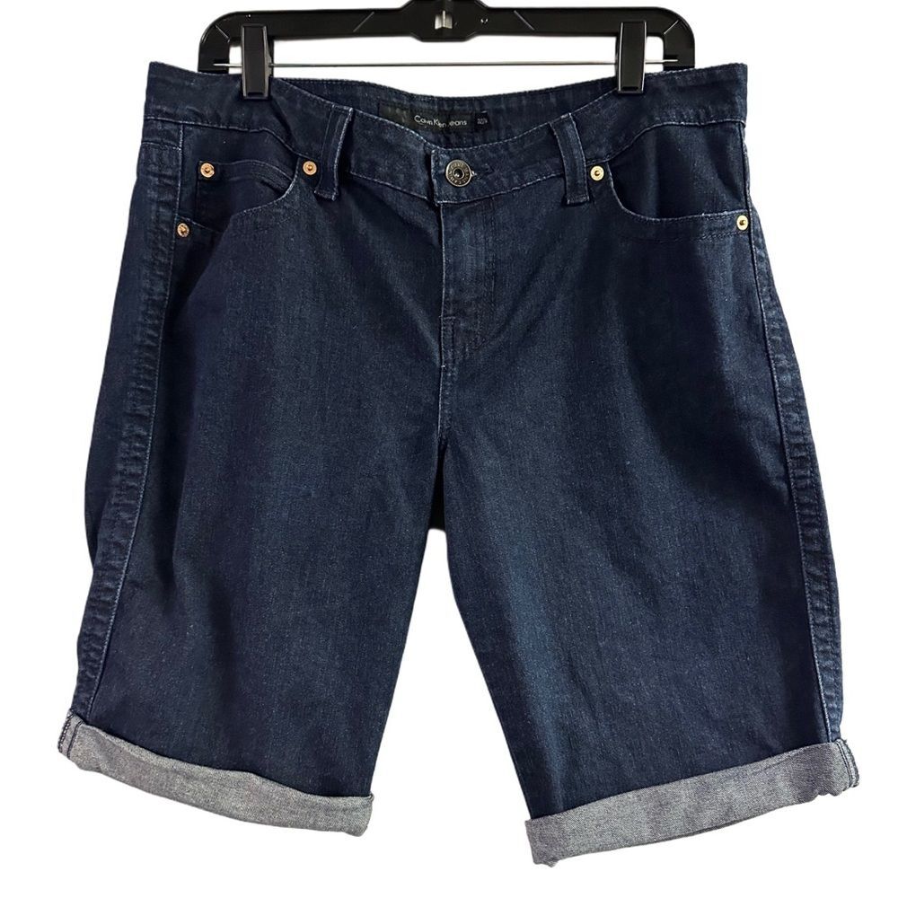 Calvin Klein Blue Denim Shorts Size 14